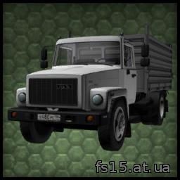 Мод грузовика ГАЗ CA3 35071 c прицепом Farming Simulator 15, 2015 скачать