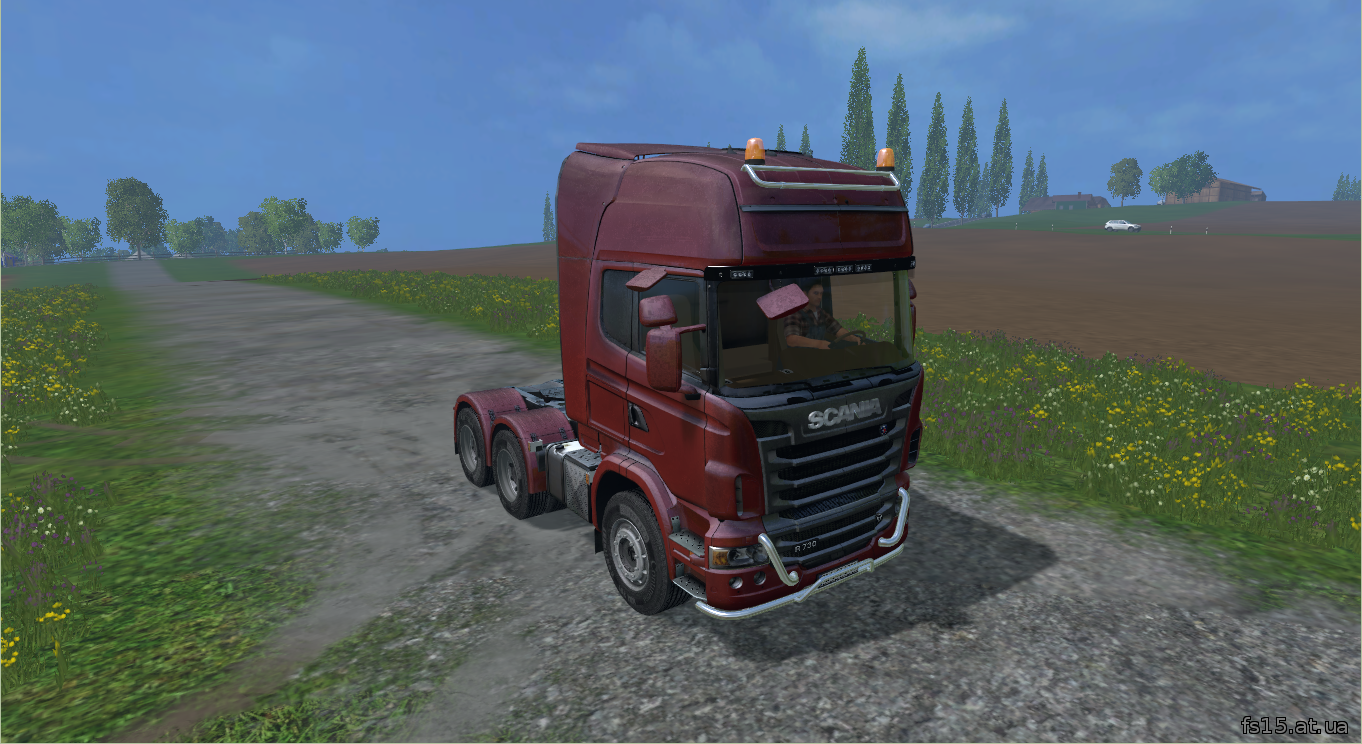 Мод грузовика Scania R730 Top Line для farming simulator 2015 скачать
