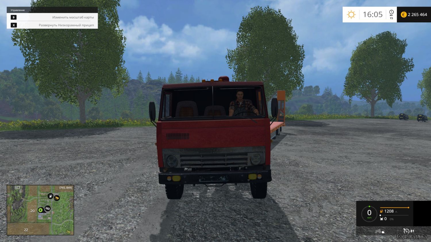 Мод грузовика КАМАЗ 5410 для farming simulator 2015 скачать