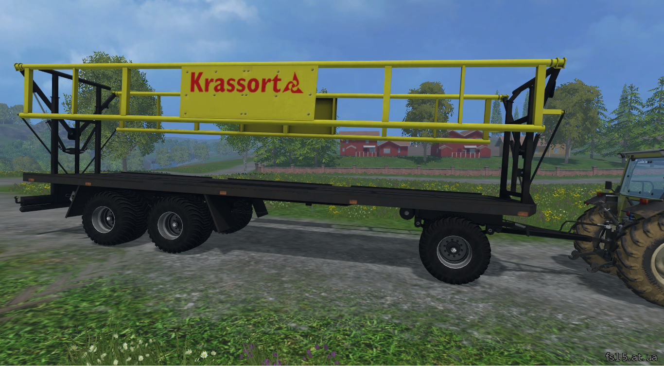 Мод Krassort Bale Trailer для farming simulator 2015 скачать