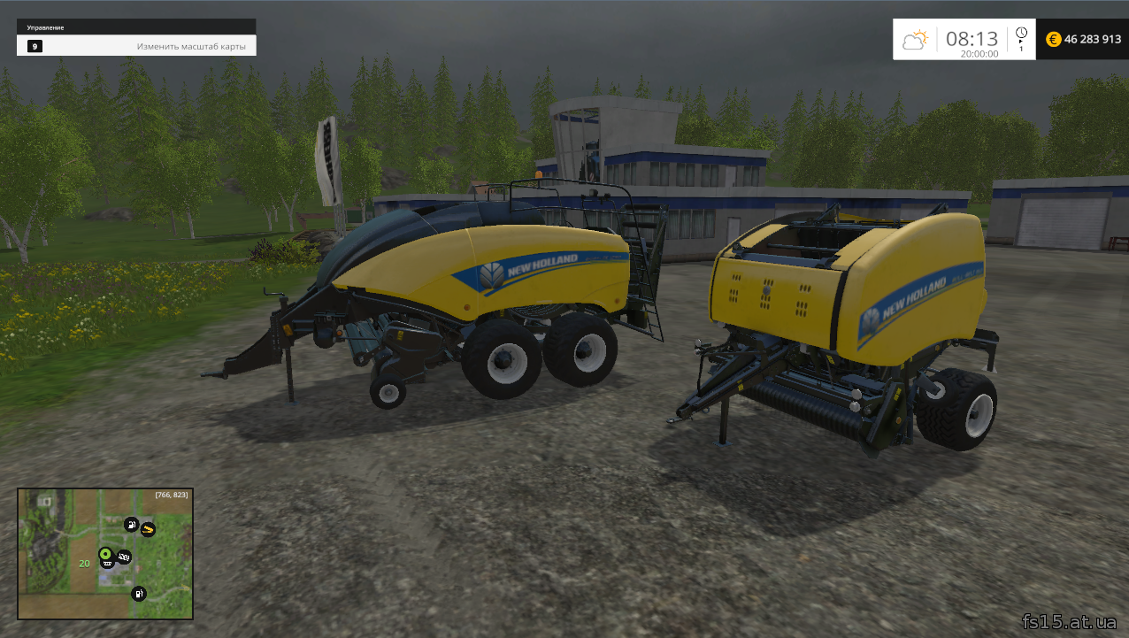 МОД ТЮКОПРЕССА NEW HOLLAND BB 1290 & RB 150 V1.0 FARMING SIMULATOR 15, 2015 скачать